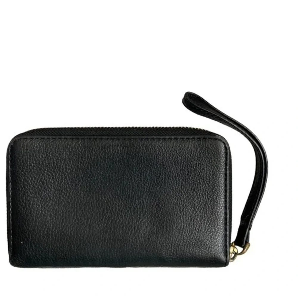 Marc by Marc jacobs black leather wristlet wallet